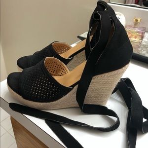 Black Wedges Shoes